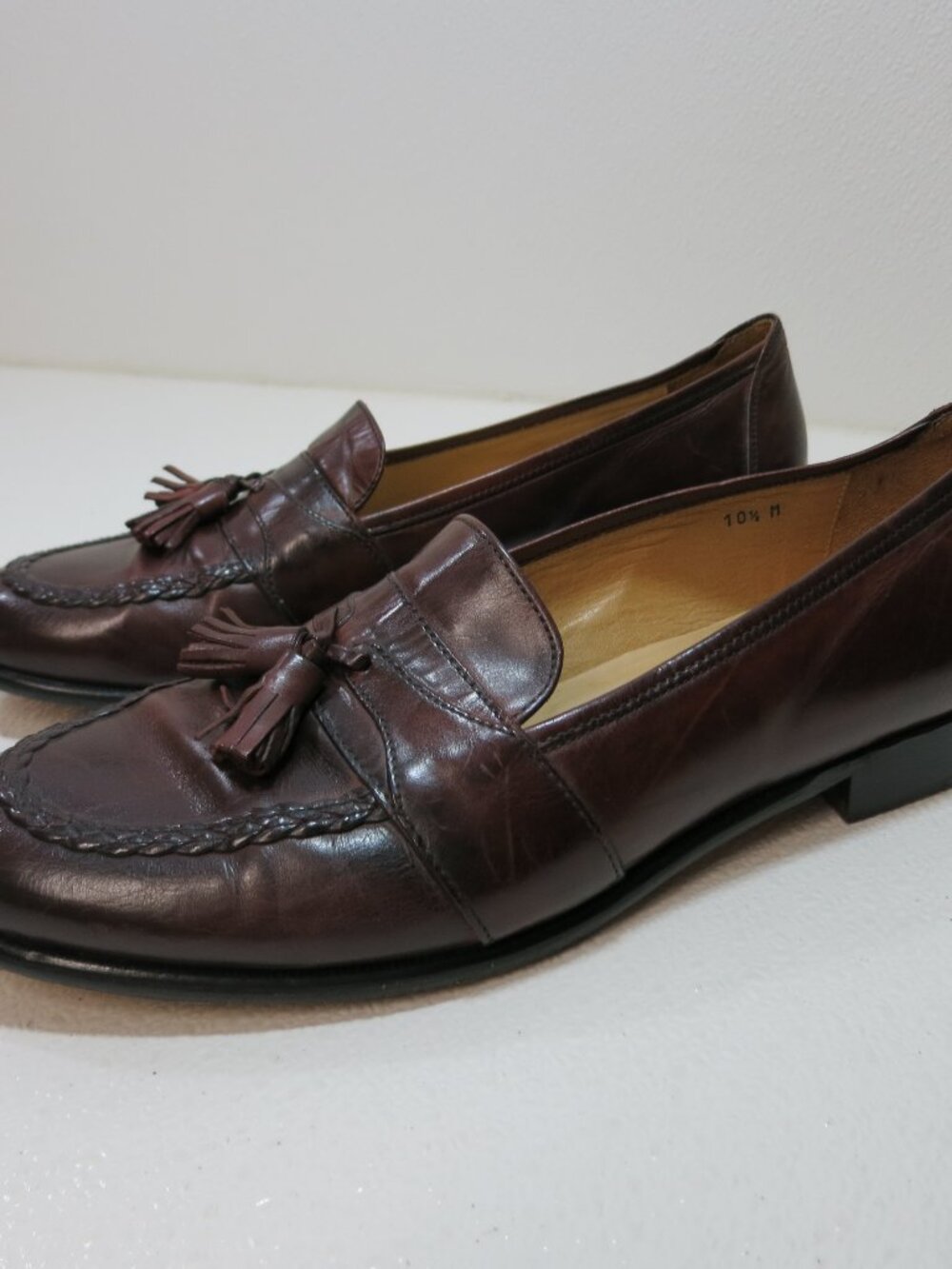 Alfani Full Strap Leather Dress Loafers Men's Fashion Footwear Italy Sz 10.5 M